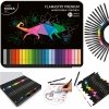 Flamastry PREMIUM 24 Kolory w Metalowym PUDEŁKU Kwadratowe Pisaki Kidea [FKMP24KA]